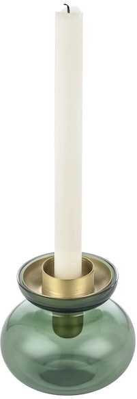 Zone Denmark Skleněná váza/Svícen Inu Moss Green/Brass