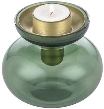 Zone Denmark Skleněná váza/Svícen Inu Moss Green/Brass