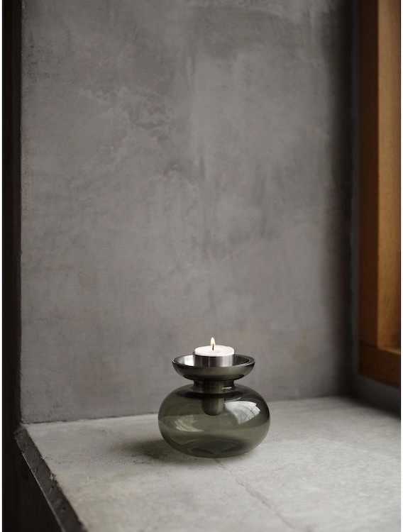 Zone Denmark Skleněná váza/Svícen Inu Moss Green/Brass