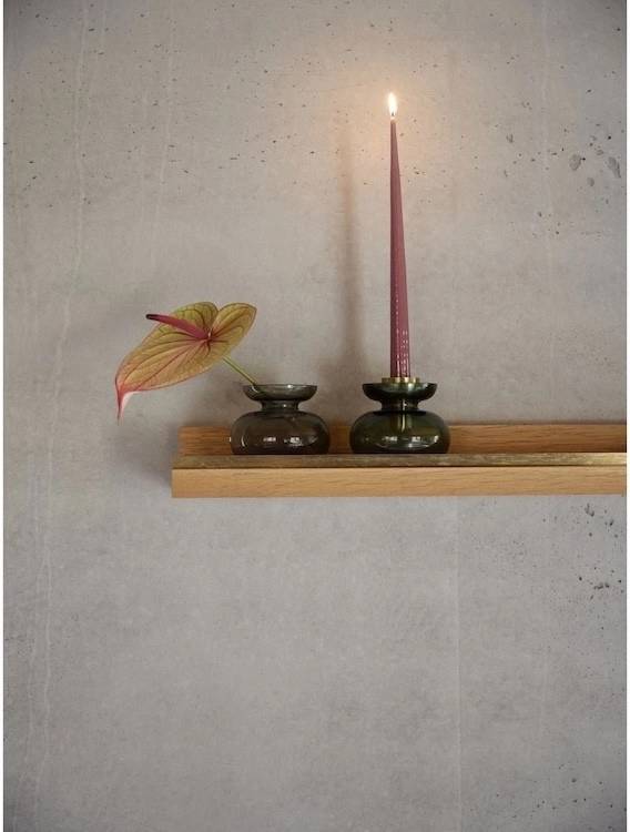 Zone Denmark Skleněná váza/Svícen Inu Moss Green/Brass