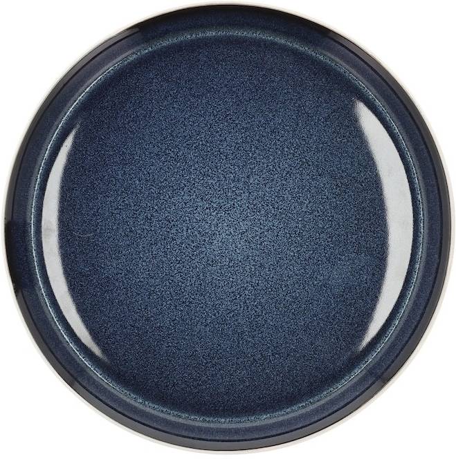 Bitz Kameninový mělký talíř 27 cm White/Dark Blue