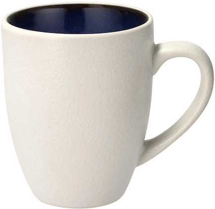 Bitz Kameninový hrnek s ouškem 30 cl White/Dark Blue