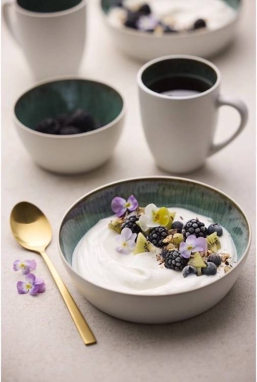 Bitz Kameninová miska na polévku 850 ml  White/Green