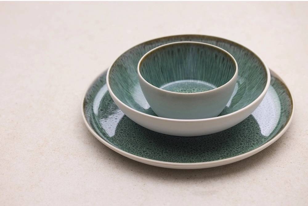 Bitz Kameninová mísa na těstoviny 20 cm  White/Green