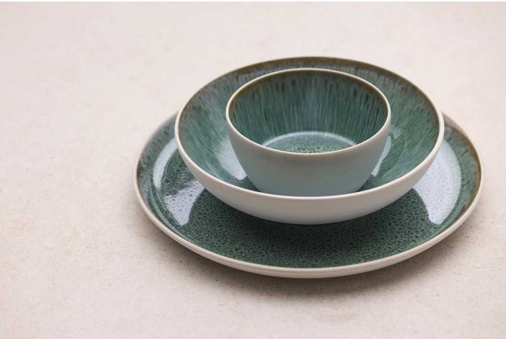 Bitz Kameninová mísa na těstoviny 20 cm  White/Green