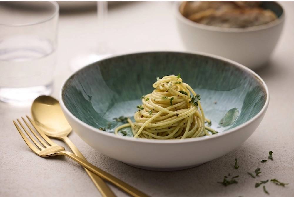 Bitz Kameninová mísa na těstoviny 20 cm  White/Green