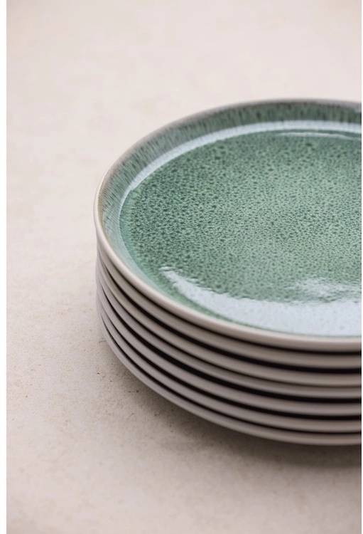 Bitz Kameninový dezertní talíř 21 cm White/Green