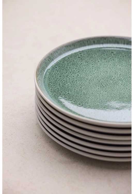 Bitz Kameninový dezertní talíř 21 cm White/Green