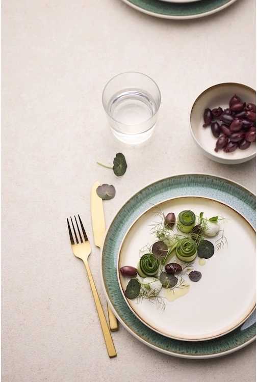 Bitz Kameninový dezertní talíř 21 cm White/Green