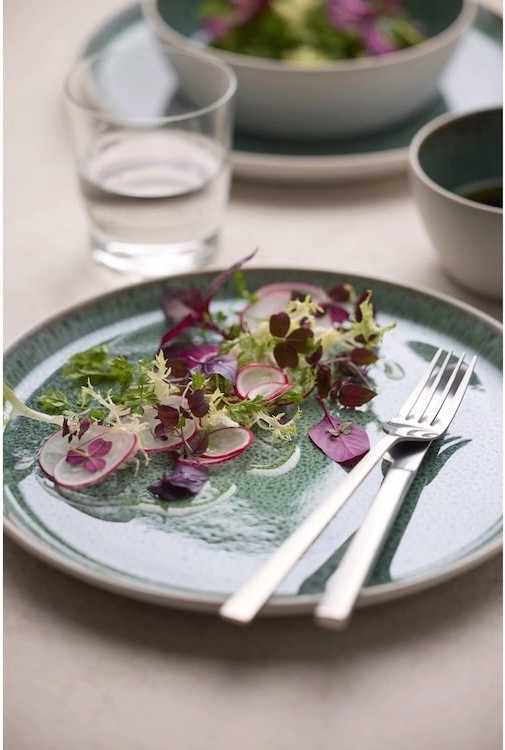 Bitz Kameninový mělký talíř 27 cm White/Green