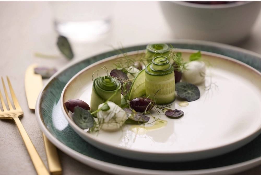 Bitz Kameninový dezertní talíř 21 cm White/Cream