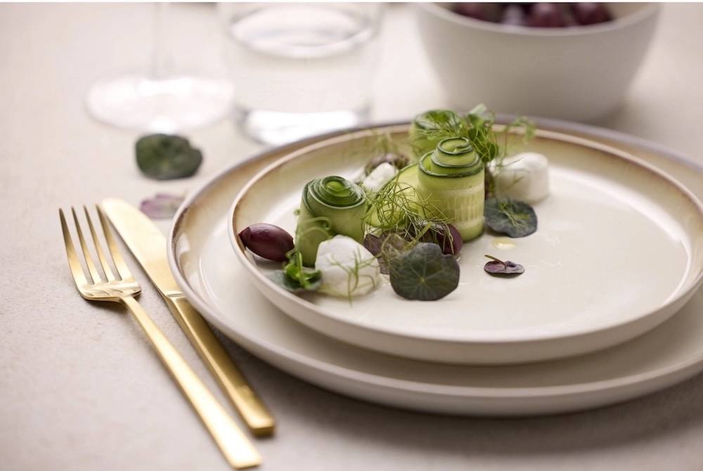 Bitz Kameninový dezertní talíř 21 cm White/Cream