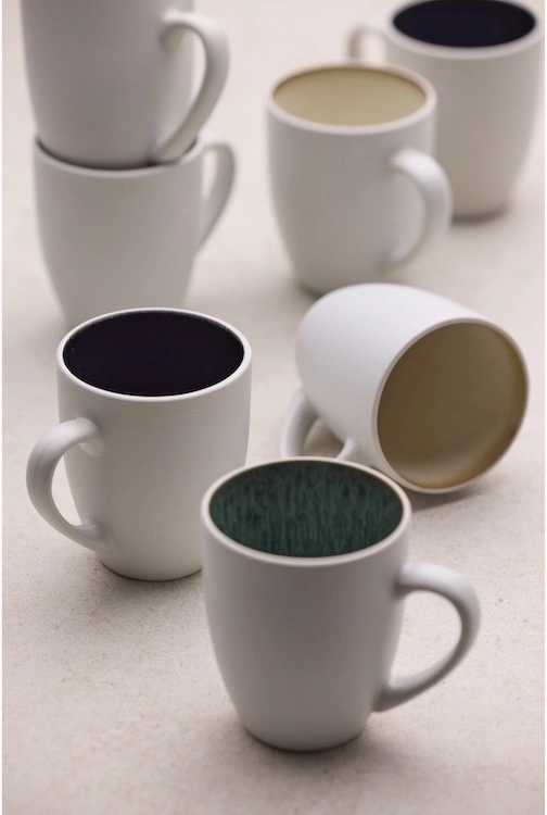 Bitz Kameninový hrnek s ouškem 30 cl White/Cream