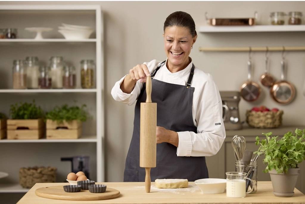 Blomsterbergs Dubový váleček na těsto s kuličkovými ložisky