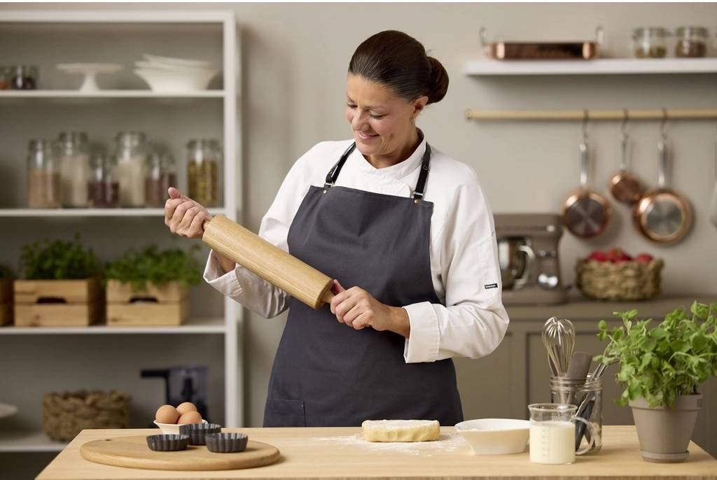 Blomsterbergs Dubový váleček na těsto s kuličkovými ložisky