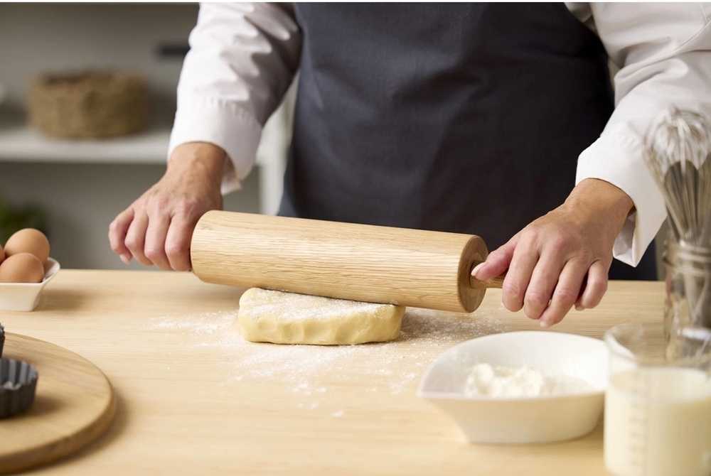 Blomsterbergs Dubový váleček na těsto s kuličkovými ložisky