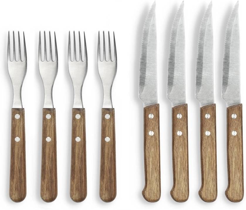 Holm Sada příborů na steaky 8ks Nerez/Akáciové dřevo