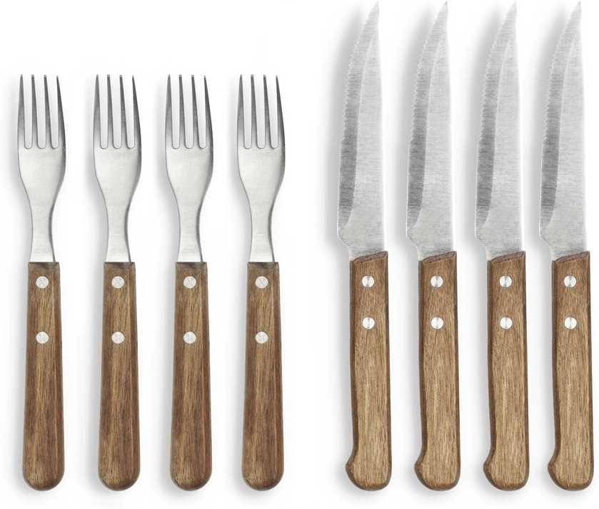 Holm Sada příborů na steaky 8ks Nerez/Akáciové dřevo