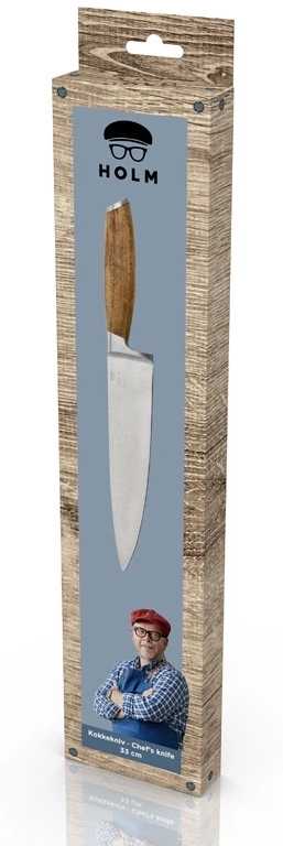 Holm Šéfkuchařský nůž 33 cm Nerez/Akáciové dřevo