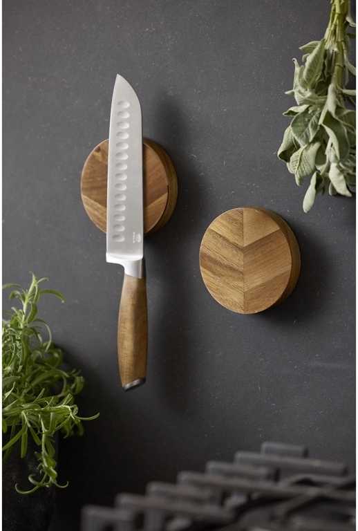 Holm Santoku nůž 31 cm Nerez/Akáciové dřevo