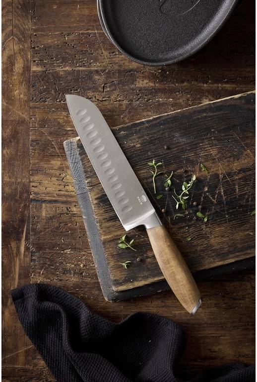Holm Santoku nůž 31 cm Nerez/Akáciové dřevo