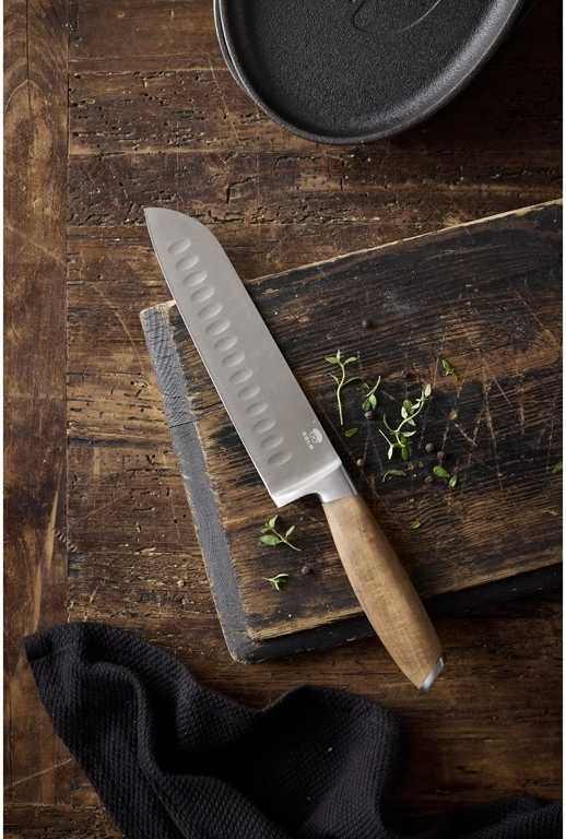 Holm Santoku nůž 31 cm Nerez/Akáciové dřevo