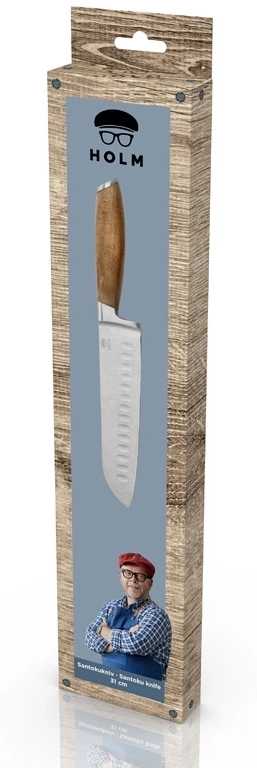 Holm Santoku nůž 31 cm Nerez/Akáciové dřevo