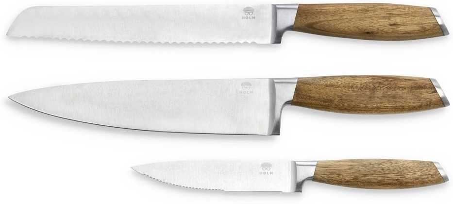 Holm Set nožů 3ks Nerez/Akáciové dřevo