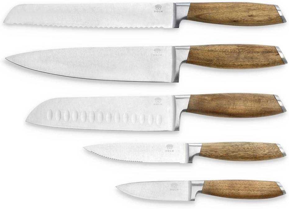Holm Set nožů 5ks Nerez/Akáciové dřevo