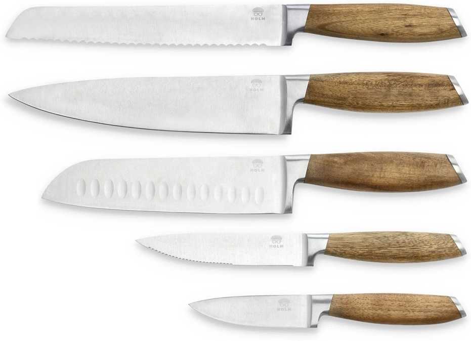 Holm Set nožů 5ks Nerez/Akáciové dřevo