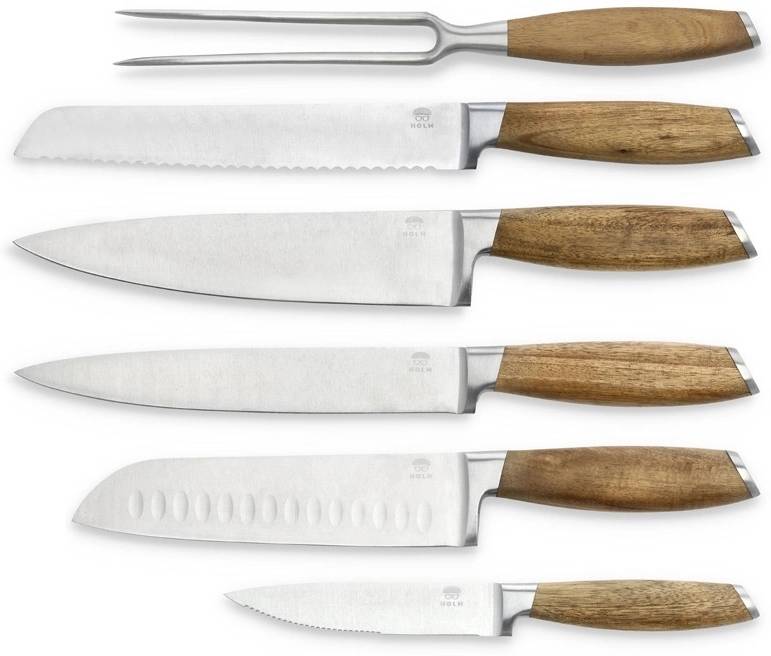 Holm Set nožů 6ks Nerez/Akáciové dřevo