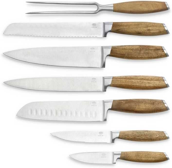 Holm Set nožů 7ks Nerez/Akáciové dřevo