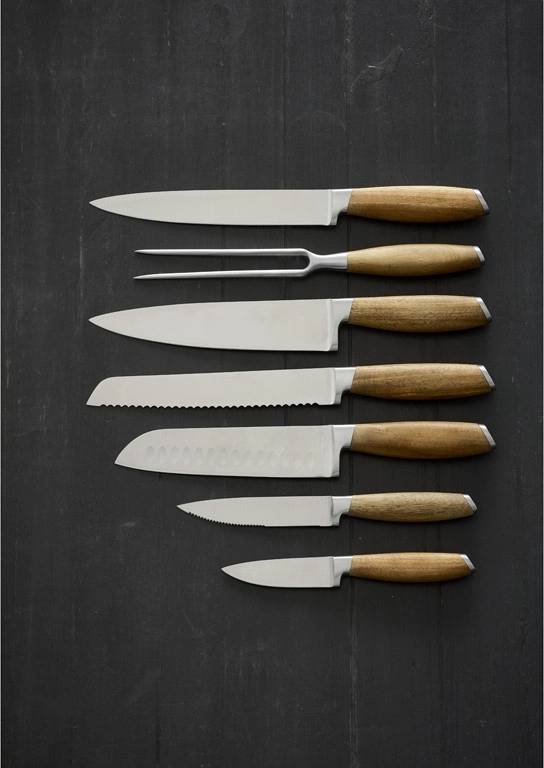 Holm Set nožů 7ks Nerez/Akáciové dřevo