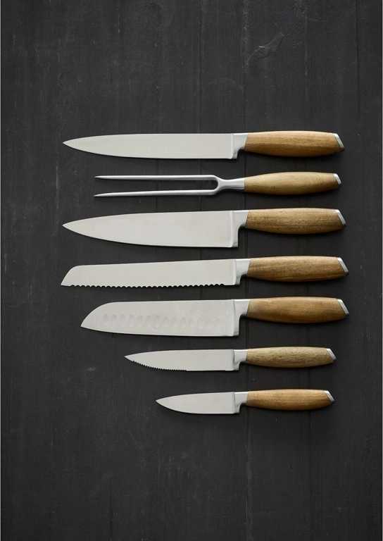Holm Set nožů 7ks Nerez/Akáciové dřevo