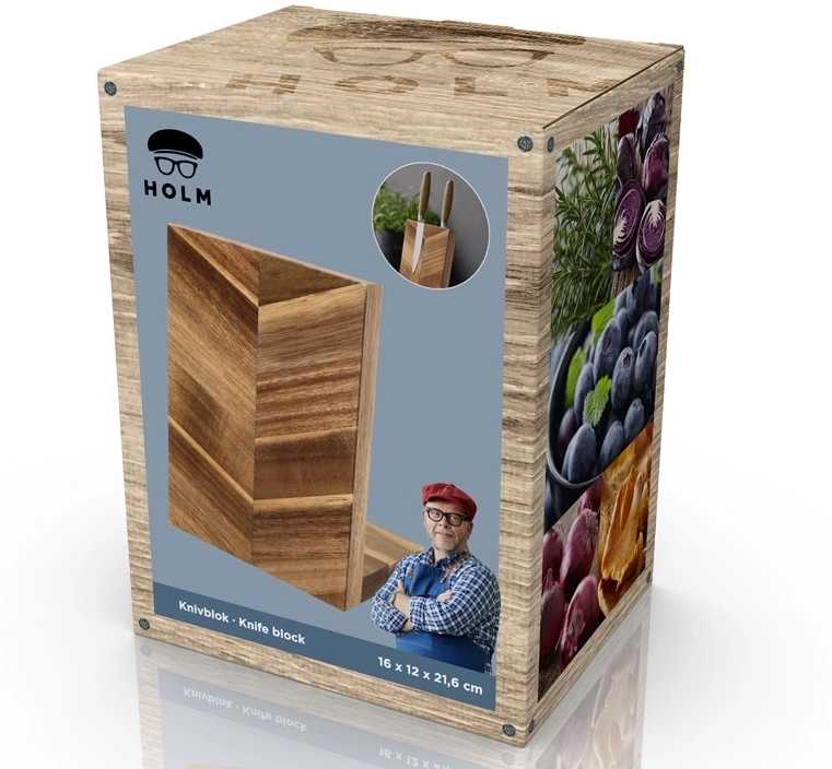 Holm Stojan na nože Akáciové dřevo