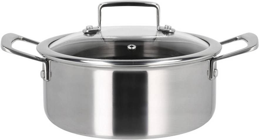 Holm Sada 3 vrstvých hrnců s pokličkami 6ks Nerez