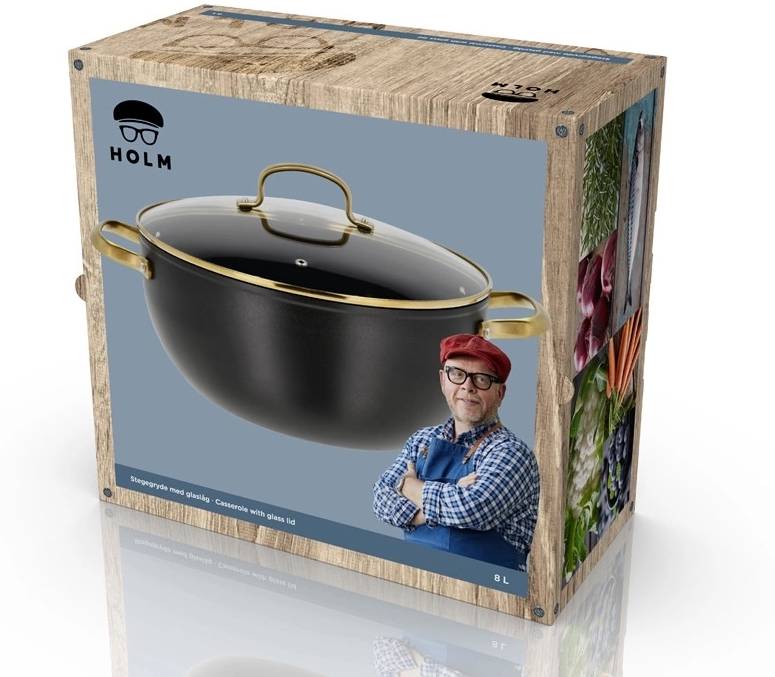 Holm Kastrol Brasserie 8 l černý