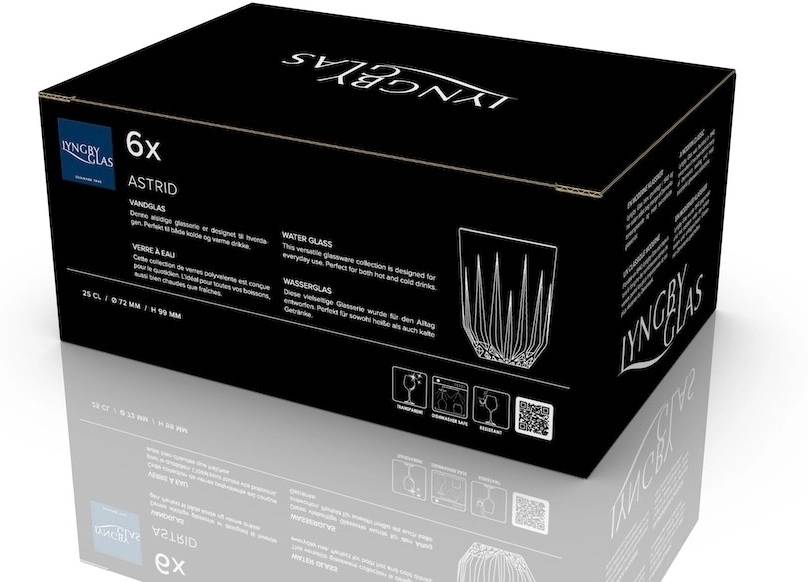 Lyngby Glas Sklenice na vodu Astrid 25 cl (6 ks)