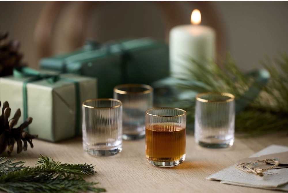 Lyngby Glas Sklenice na panáka Palermo Gold 6cl (6 ks)