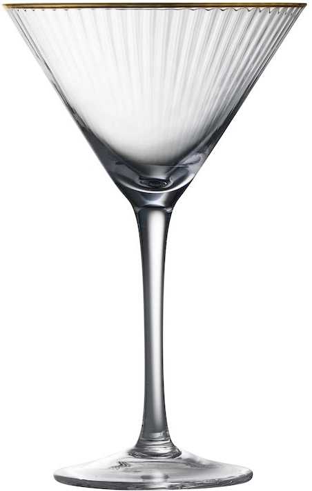 Lyngby Glas Sklenice na martini Palermo Gold 25 cl (4 ks)