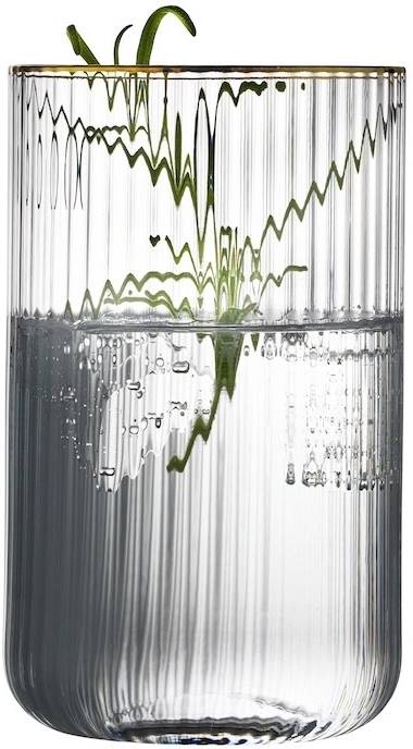 Lyngby Glas Sklenice Palermo Gold 50 cl (4 ks)