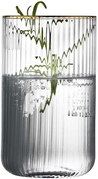 Lyngby Glas Sklenice Palermo Gold 50 cl (4 ks)