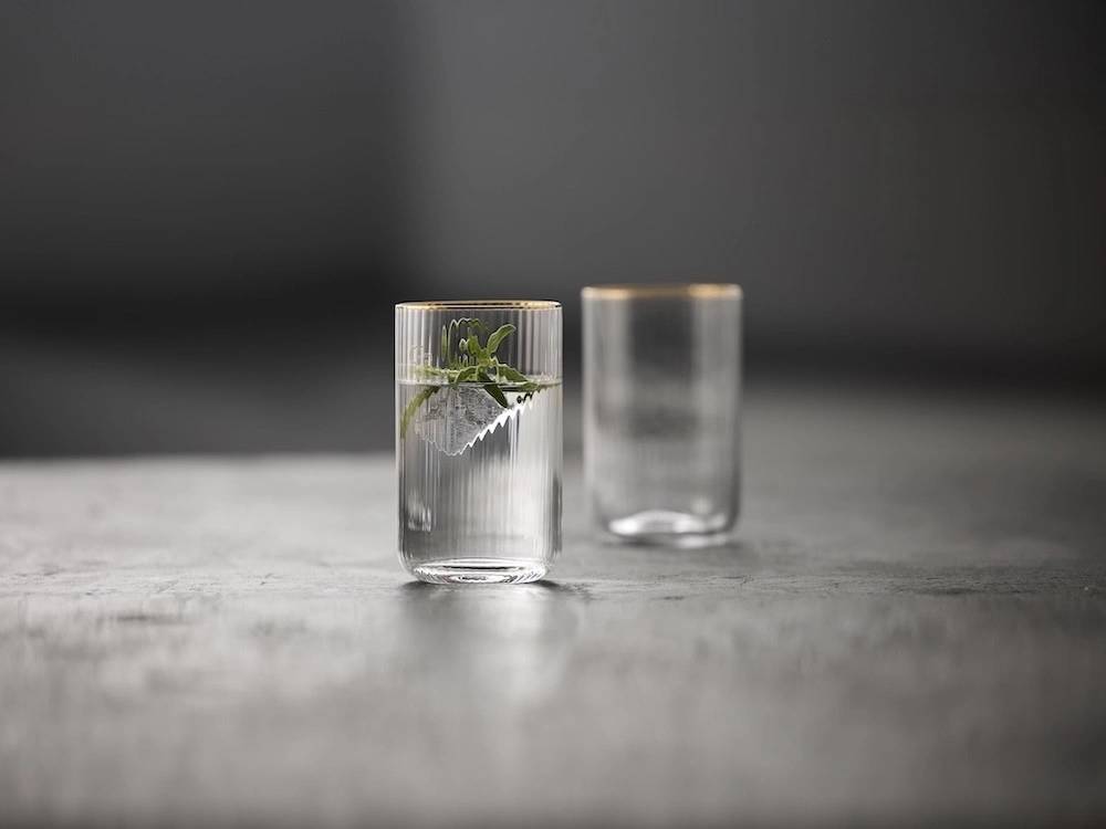 Lyngby Glas Sklenice Palermo Gold 50 cl (4 ks)