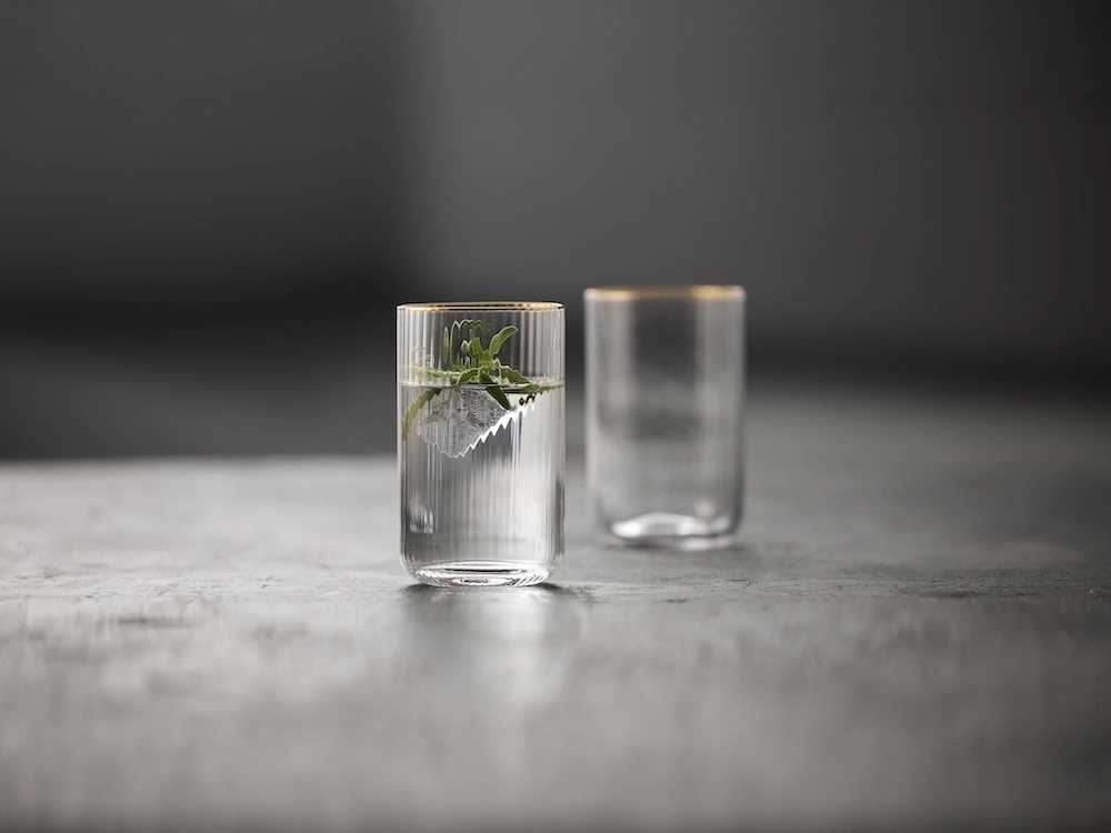 Lyngby Glas Sklenice Palermo Gold 50 cl (4 ks)