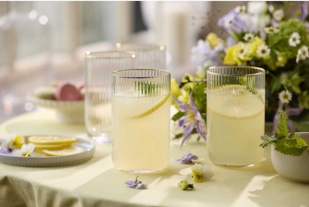 Lyngby Glas Sklenice Palermo Gold 50 cl (4 ks)