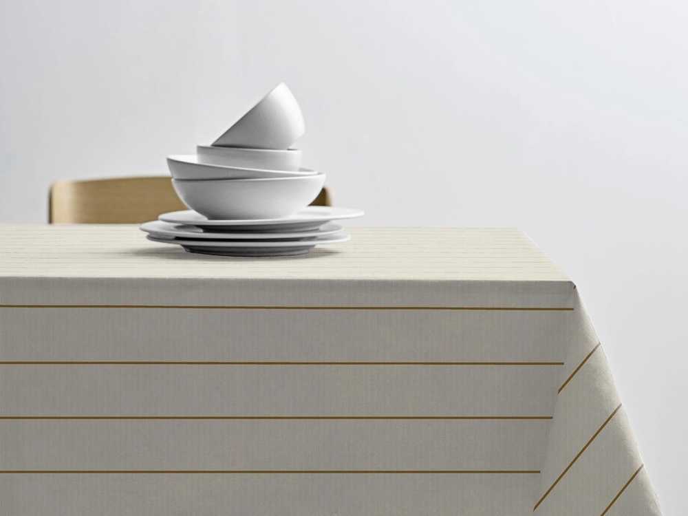 Södahl Kuchyňský ubrus 140x320 Line Offwhite/Gold