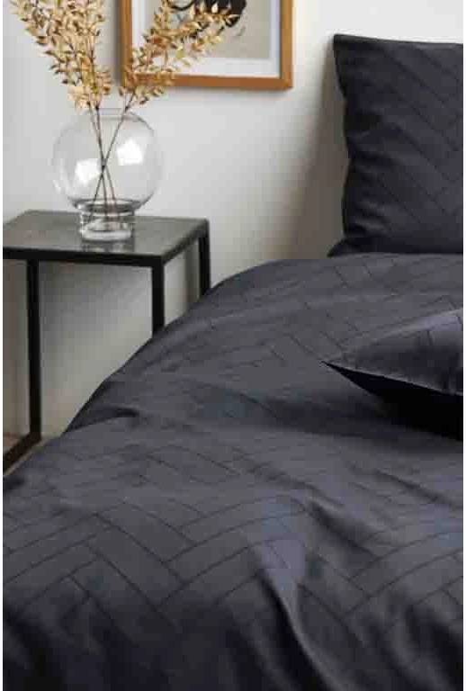 Södahl Bavlněné povlečení 140x200 Tiles Ink Blue