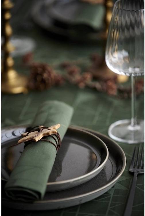 Södahl Kuchyňský ubrus ⌀180 cm Christmas Star Forest green