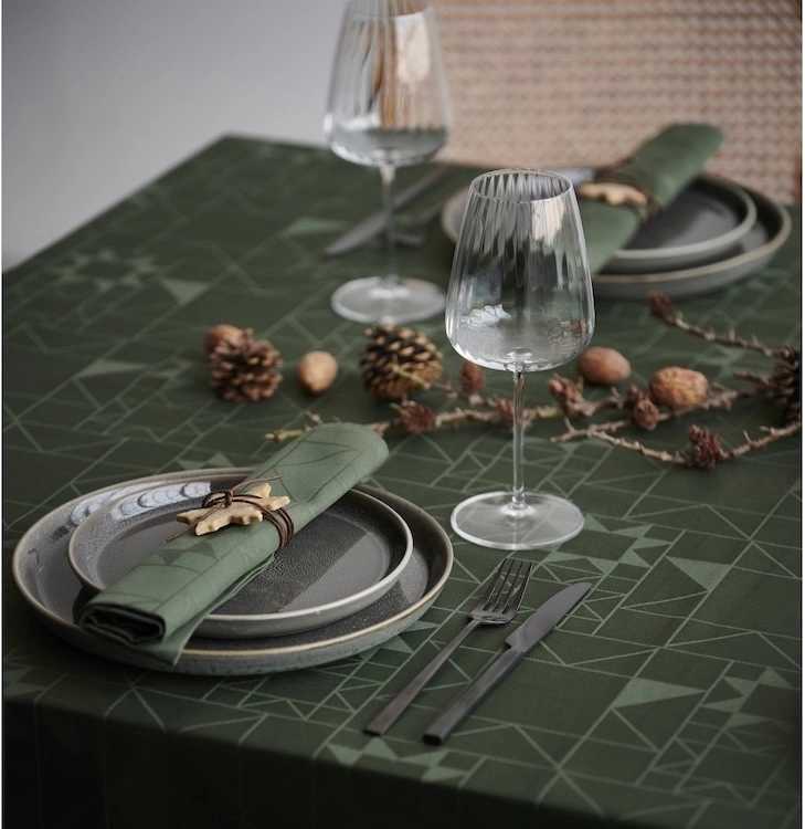 Södahl Kuchyňský ubrus ⌀180 cm Christmas Star Forest green