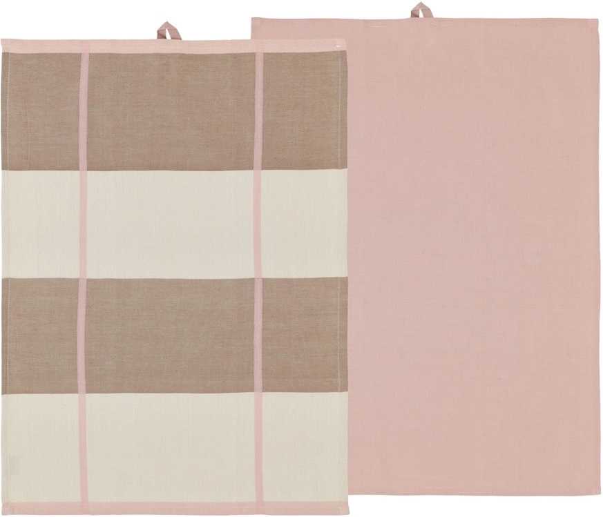 Södahl Kuchyňská utěrka 50x70 Blocks (sada 2 ks) Rose